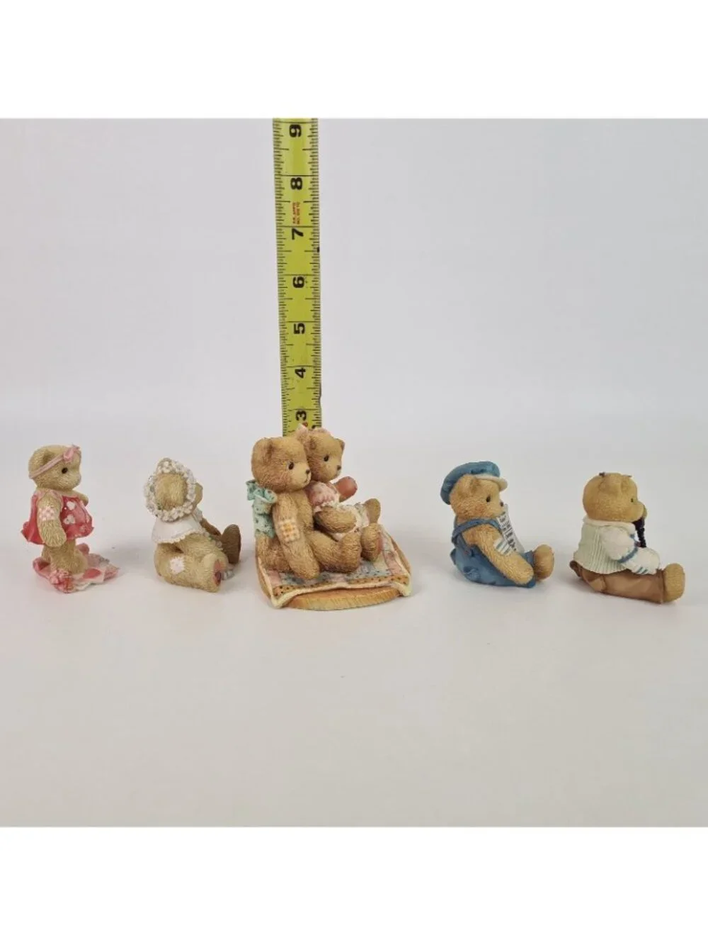 Set Of 5 Cherished Teddies Harrison Hartford Cub Bear CT002 Porcelain Figure